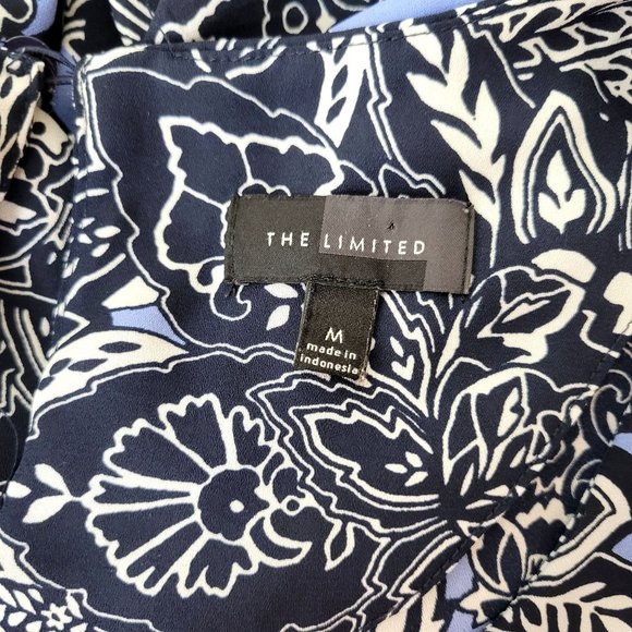 The Limited Long Sleeve Blue Floral Blouse - Picture 3 of 4